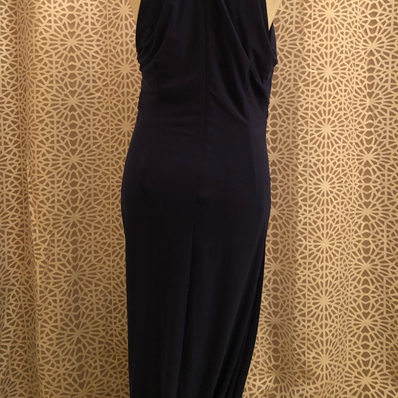 NWT Laundry by Shelli Segal Long Beaded Blue Dress - Picture 9 of 15